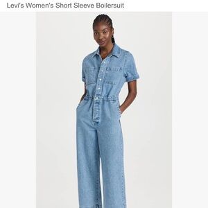 Levi's Light Blue Short Sleeve Denim Boilersuit size XS
